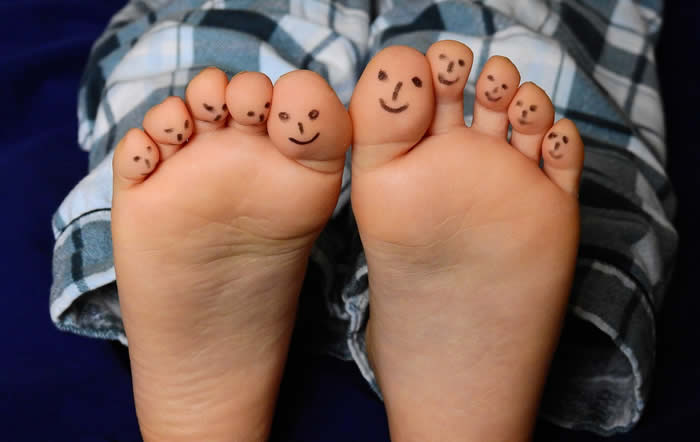 Happy smiling feet